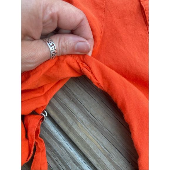 Marc Jacobs "It's Only Rock and Roll" Orange Button Up Blouse, Size 6 -Halloween - Picture 9 of 12